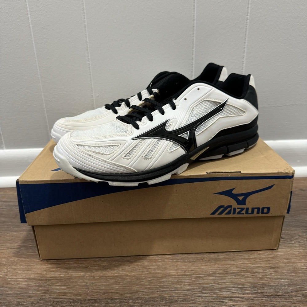 Mizuno Baseball Black White Trainers‎ Men's Sz 13 Training
